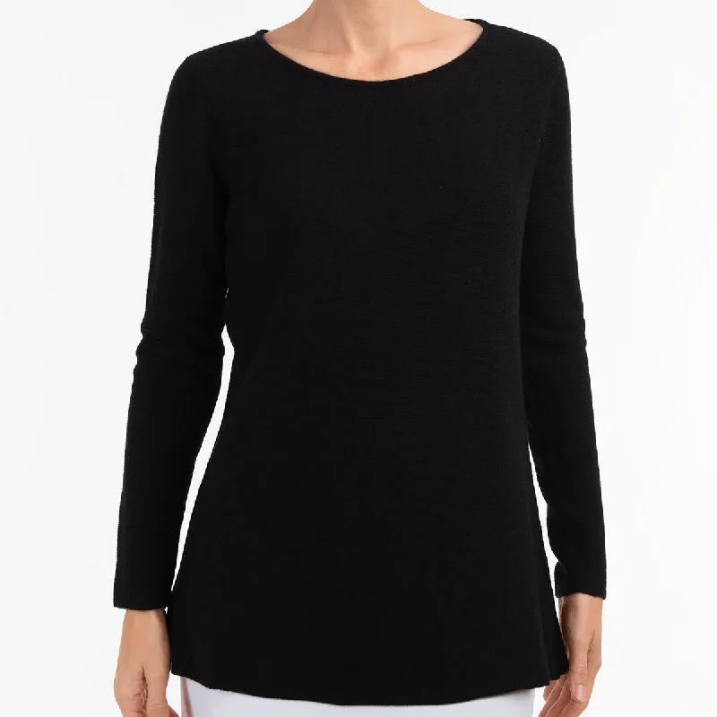 Unbeatable Prices Round Neck Pullover in Black