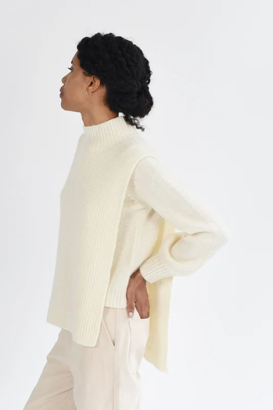 Weekend Bargains to Sizzle M.PATMOS Vivian Open Vest - Ivory