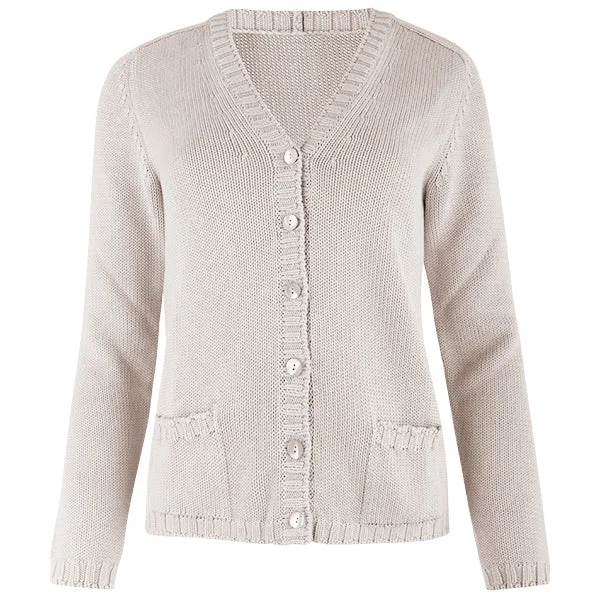 Bonus Savings Varsity Cardigan in Stone