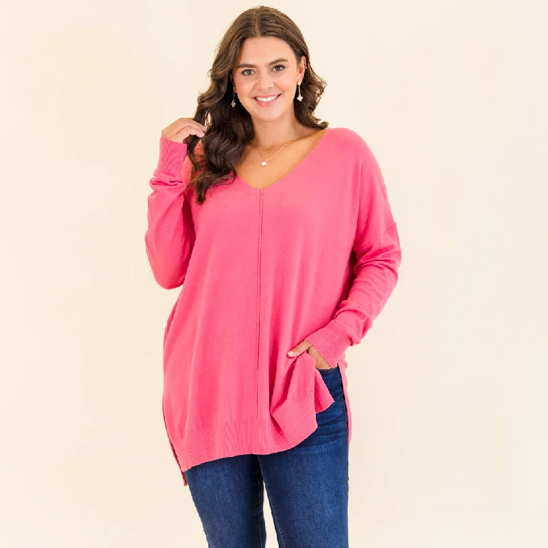 Unmissable Offer Miss Who I Was Sweater, Flamingo Pink