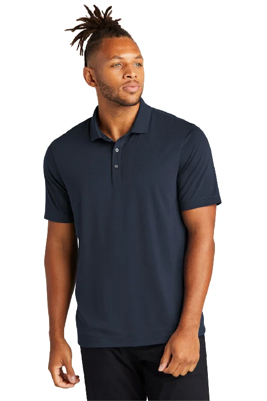 Mercer+Mettle Mens Moisture Wicking Short Sleeve Polo Shirt - Night Navy Blue