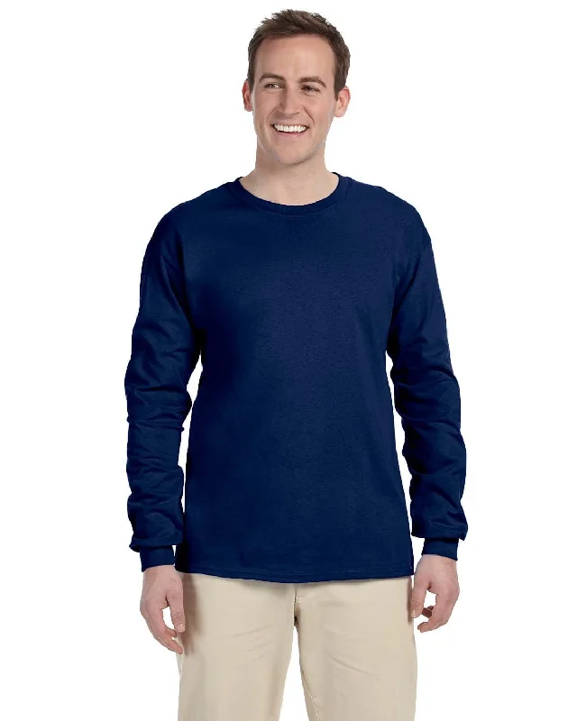 Gildan Ultra Cotton Heavyweight Long Sleeve T-Shirt | Navy