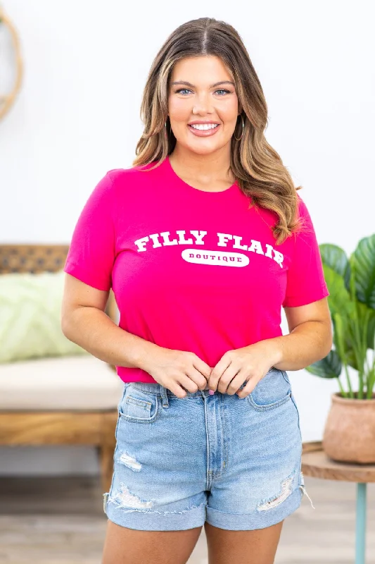 Low Prices Hot Pink Filly Flair Graphic Tee