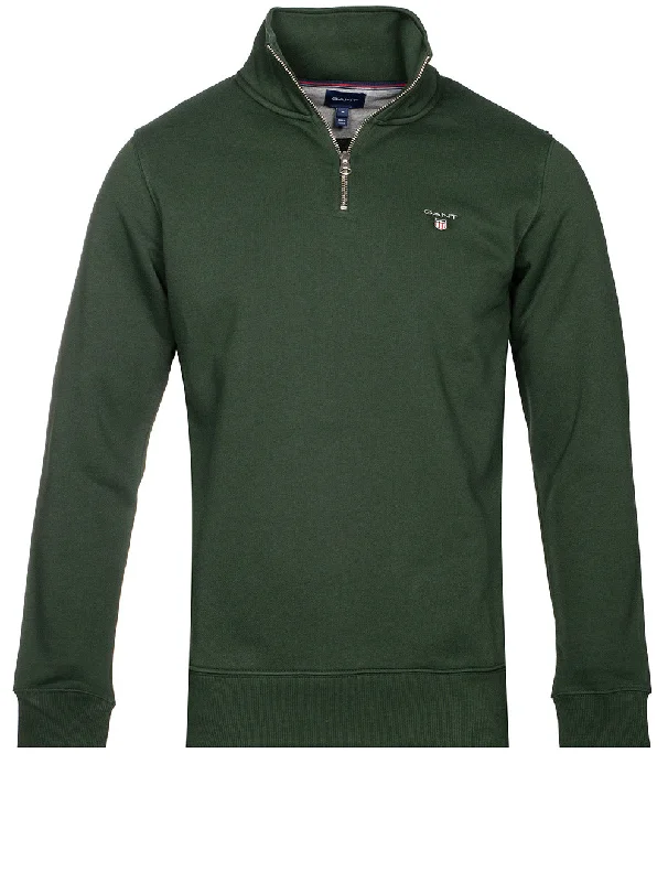 Original Sweatshirt mit halbem Reißverschluss Storm Green