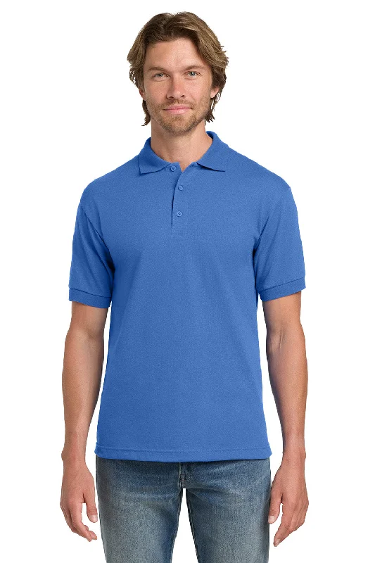 Gildan Mens DryBlend Moisture Wicking Short Sleeve Polo Shirt - Carolina Blue