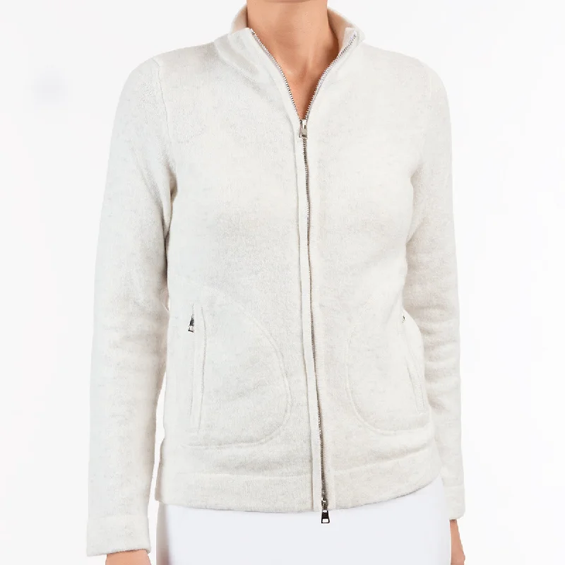 Price Meltdown Zip Cardigan in White