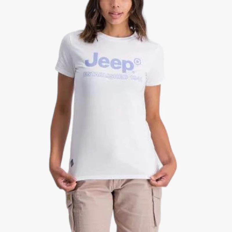 Value Deals Jeep Womens 41 Short Sleeve Tee White
