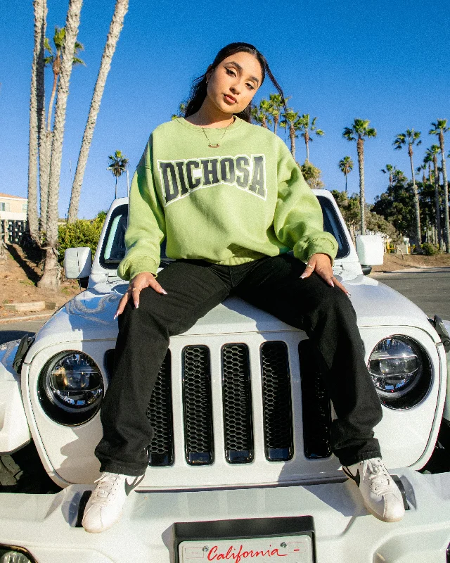 Value Pack Dichosa Varsity Sweater - Avocado Green/Black