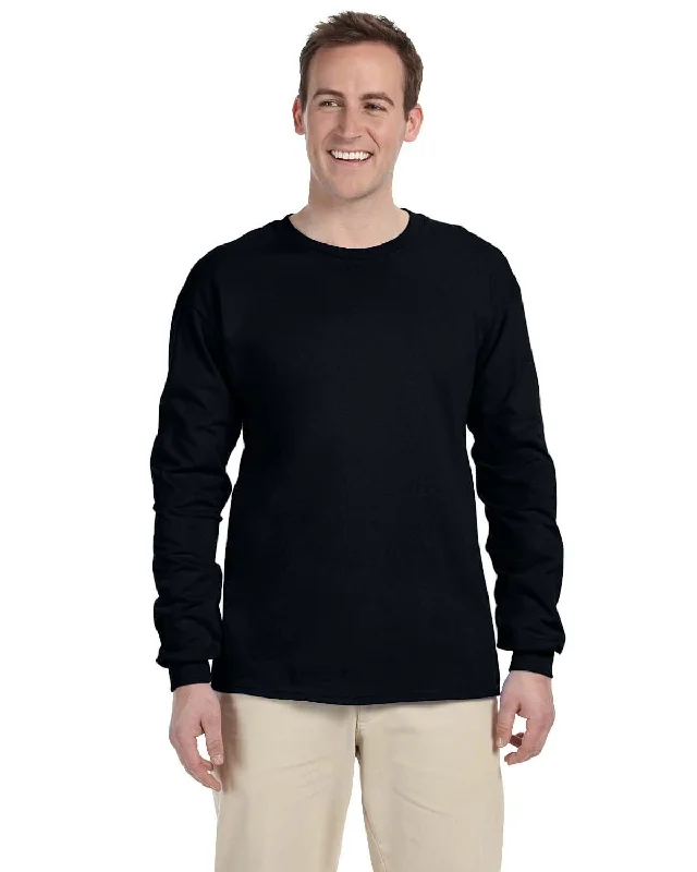 Gildan Ultra Cotton Heavyweight Long Sleeve T-Shirt | Black