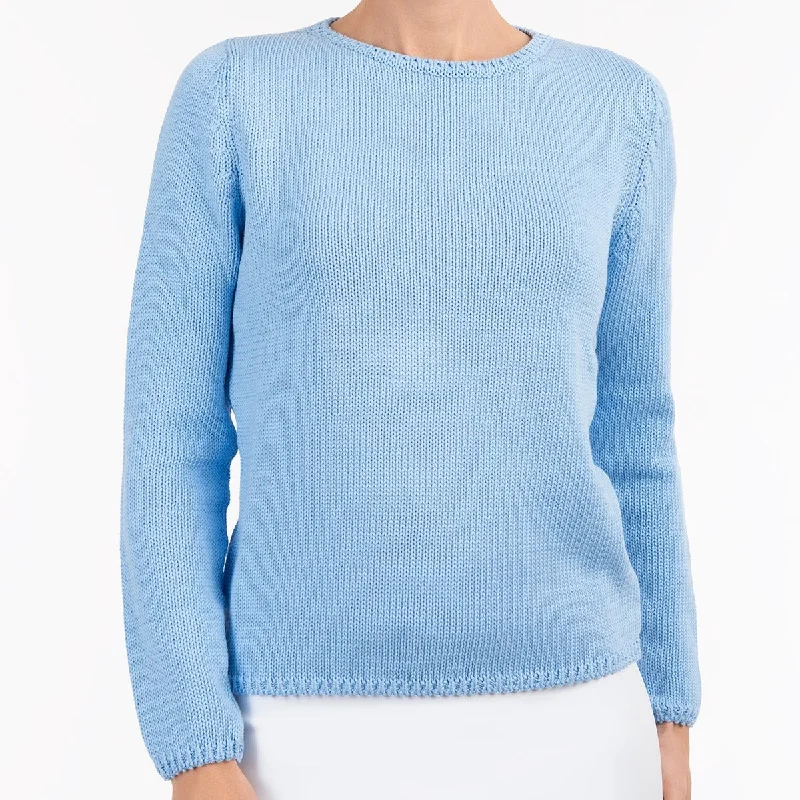 Midnight Sale Long Sleeve Pullover in Pale Blue