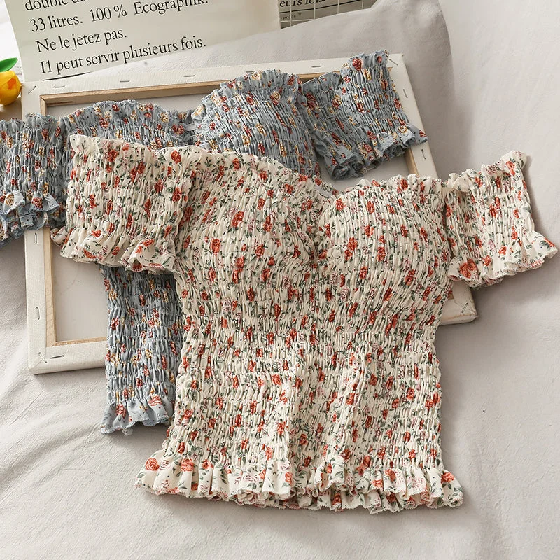 Fantastic Savings Cute floral off shoulder tops  295