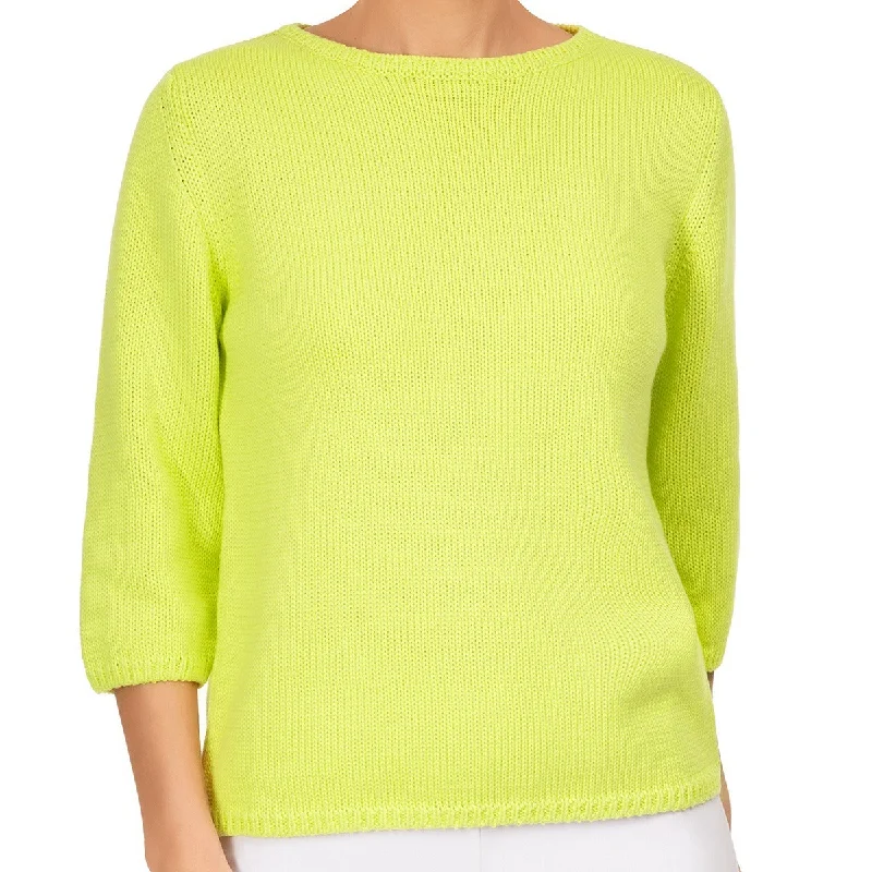 Crazy Deal 3/4 Sleeve Pullover in Lime
