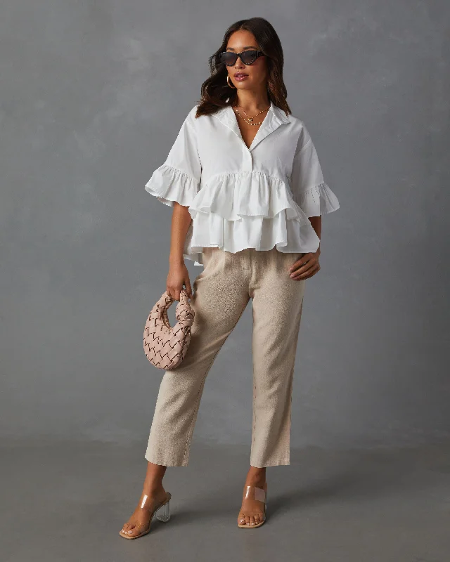 Weekend Discounts to Enjoy Lynne Tiered Short Sleeve Top