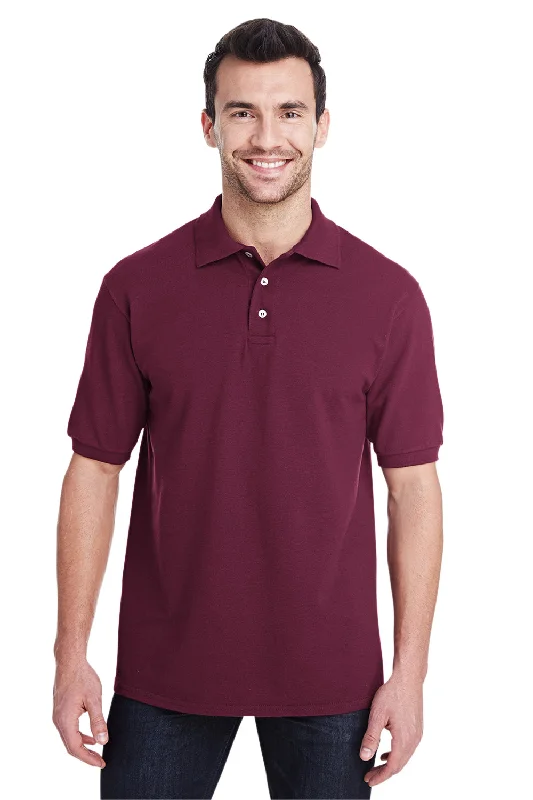 Jerzees Mens Short Sleeve Polo Shirt - Maroon