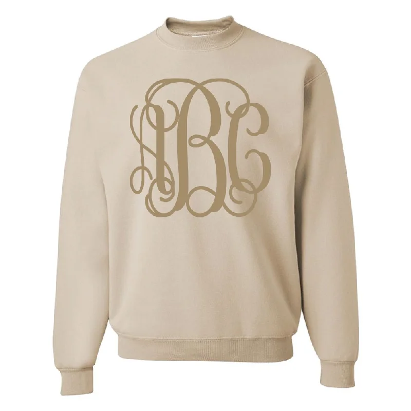 Weekend Offers That Thrill Monogrammed Big Print Crewneck Sweatshirt