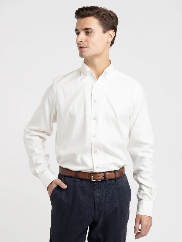 White Modern Fit Dress Shirt