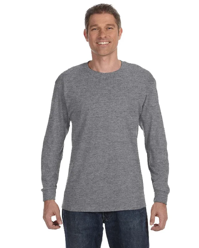 Gildan Heavy Cotton Long Sleeve T-Shirt | Graphite Heather