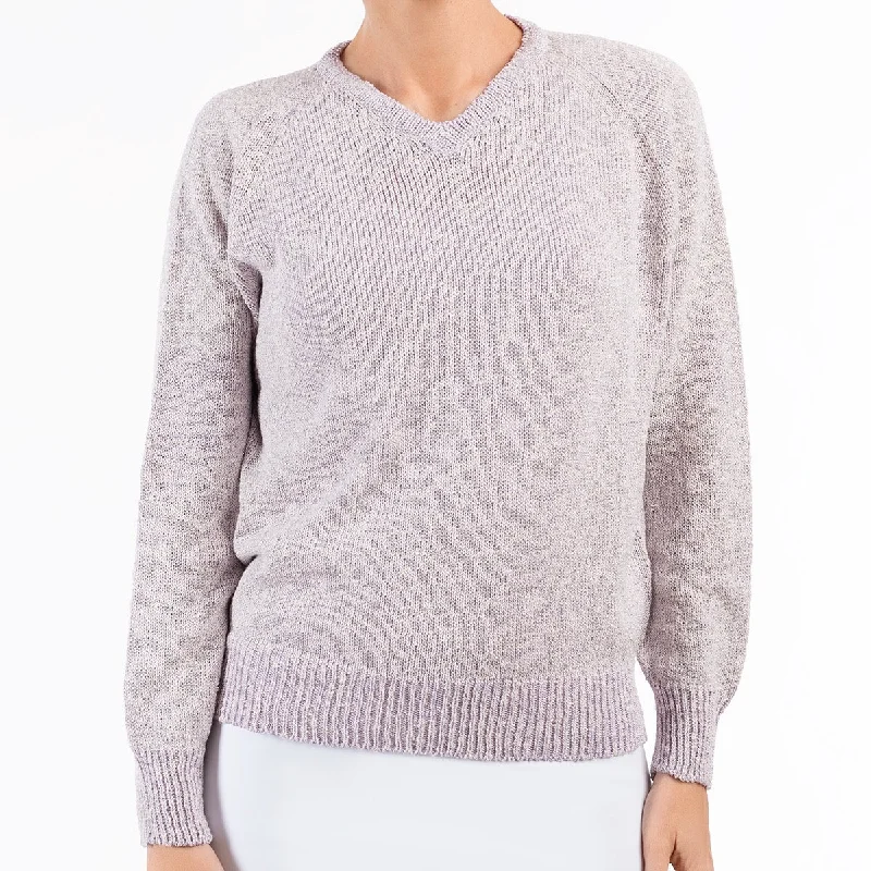 Weekend Specials to Love V Neck Raglan Pullover in Lilac