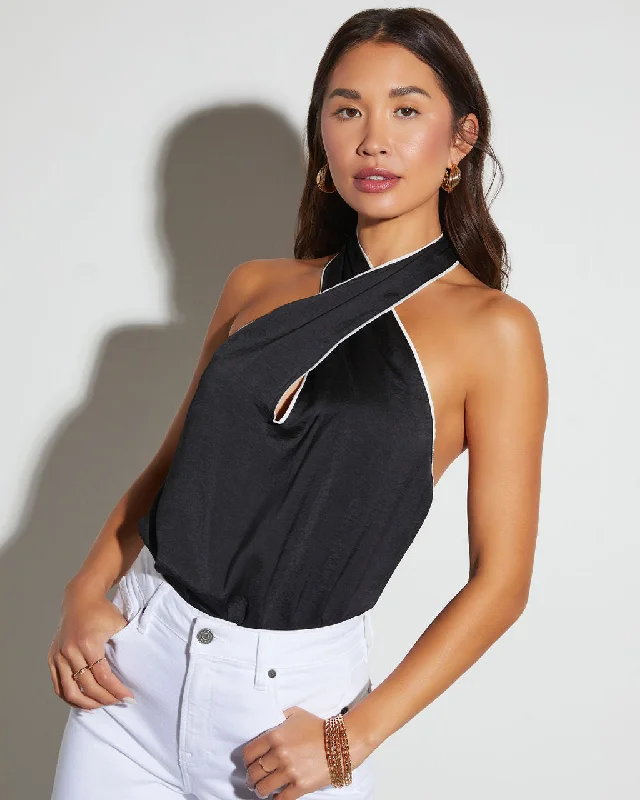 Online Deal Midnight Muse Halter Neck Bodysuit