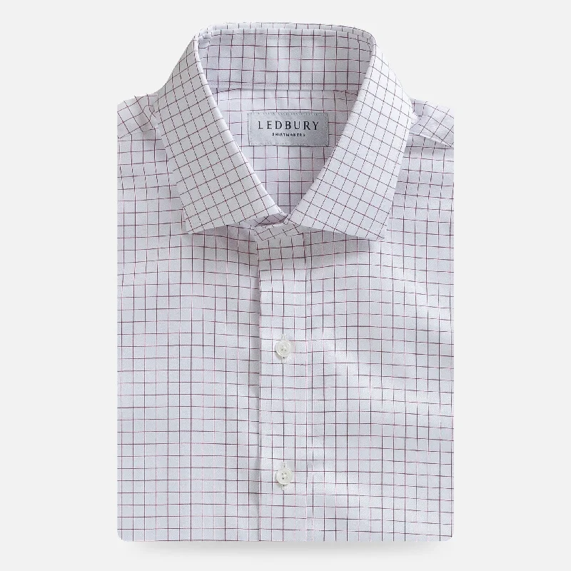 The Burgundy Cliffe Windowpane Custom Shirt