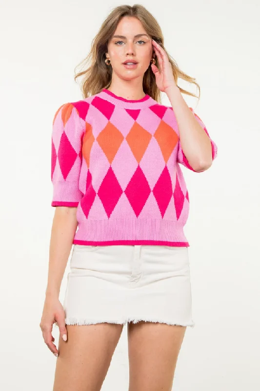 Weekend Specials to Relish Electric Love Argyle Sweater