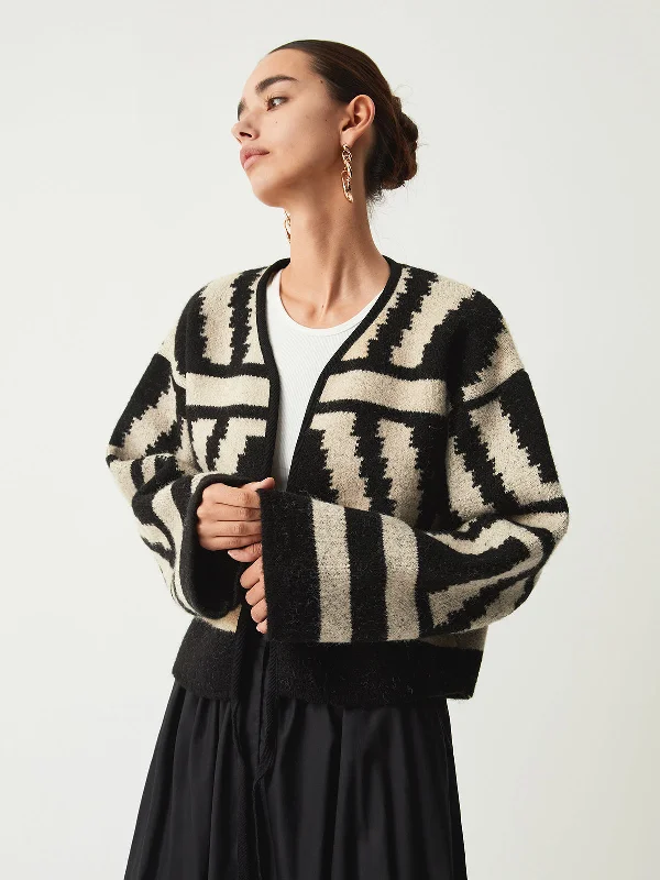 Act Fast Geometric Print Graceful Kimono Cardigan