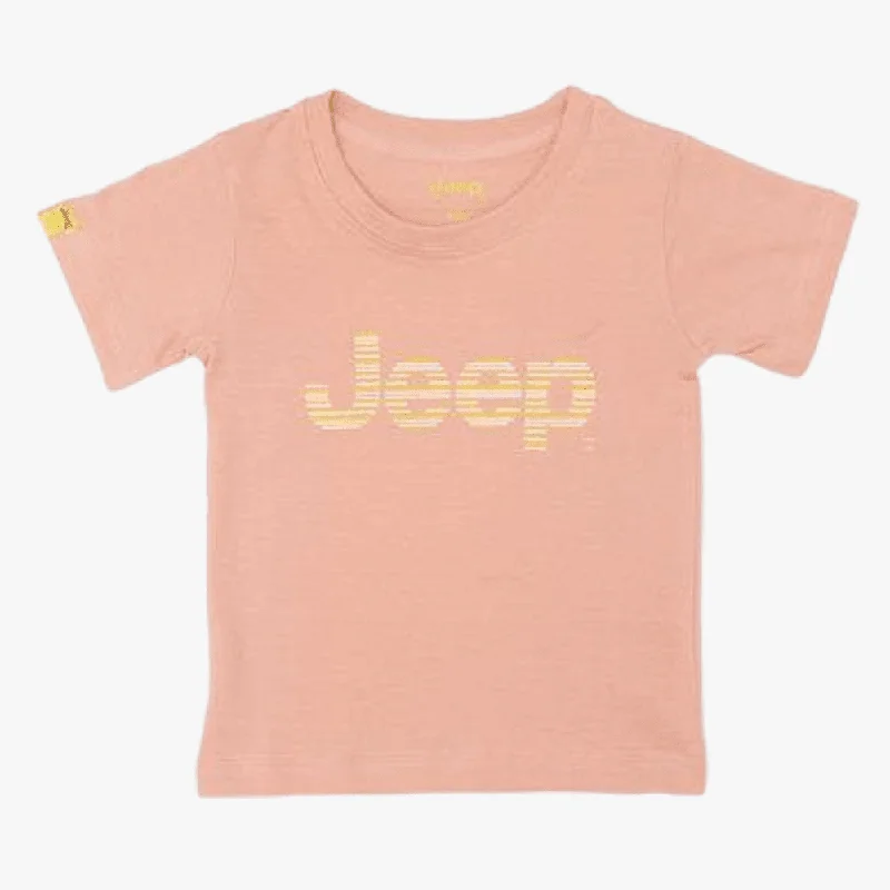 Special Price Jeep Ladies Logo Short Sleeve Tee Himalayan Rubarb