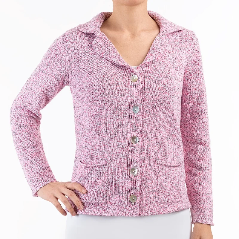 Act Fast 2 Pocket Cardigan in Pink