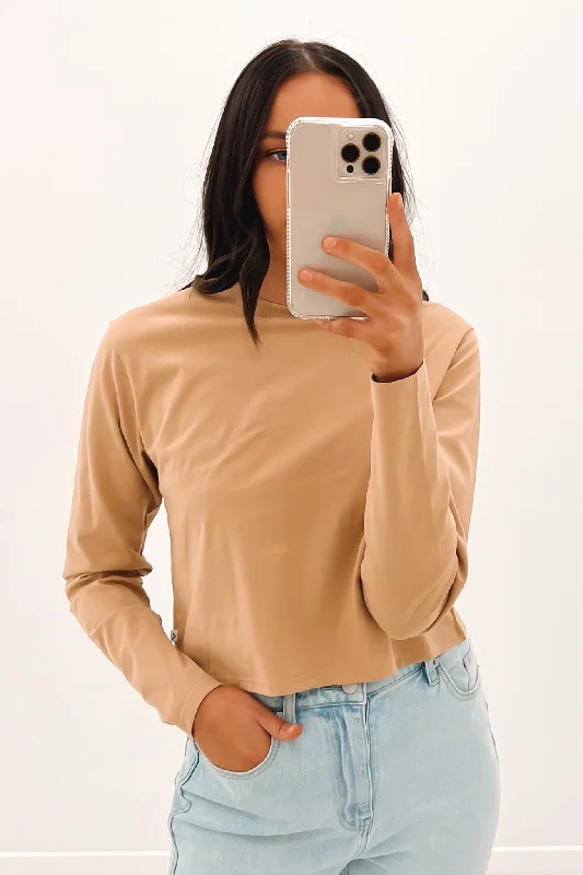 Price Rollback Blanks Long Sleeve Baby Tee Pale Mustard