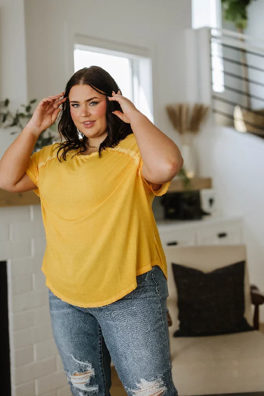 Great Deal New Edition Mineral Wash T Shirt Yellow