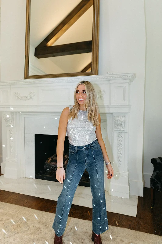 Weekend Deal She's a Gem Top - Silver