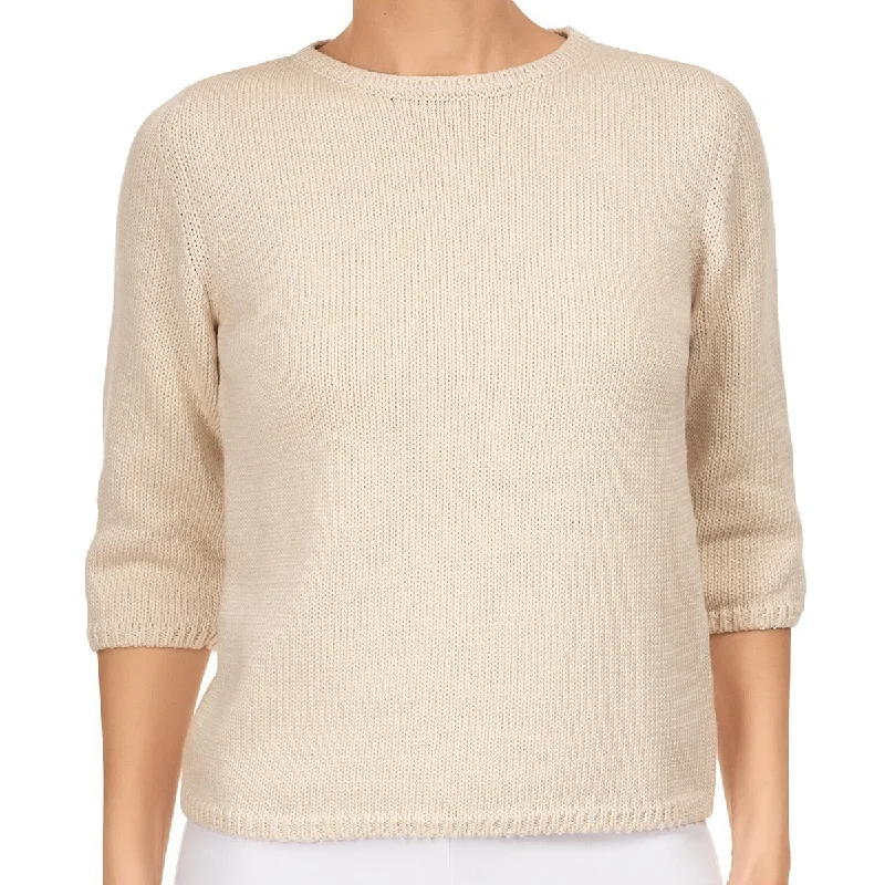 Deal Zone 3/4 Sleeve Pullover in Flax.