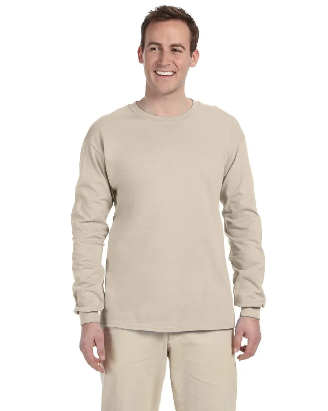 Gildan Ultra Cotton Heavyweight Long Sleeve T-Shirt | Sand