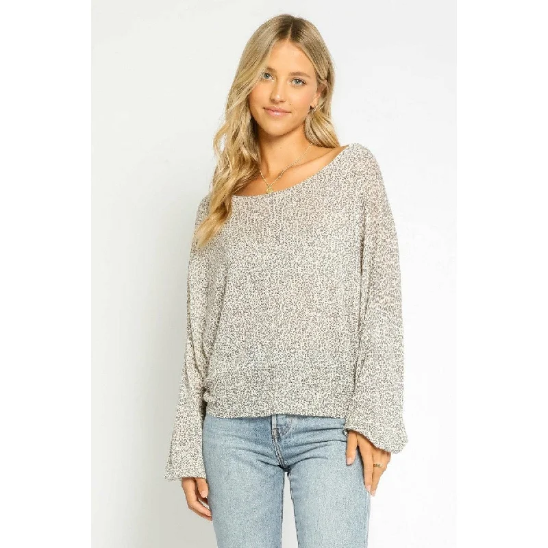 Friends and Family Sale Grey Leopard Sweater