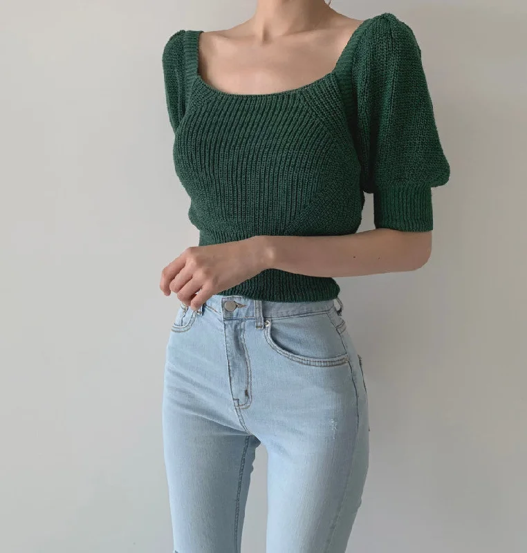 Today’s Special Cute knitted lace up top  310