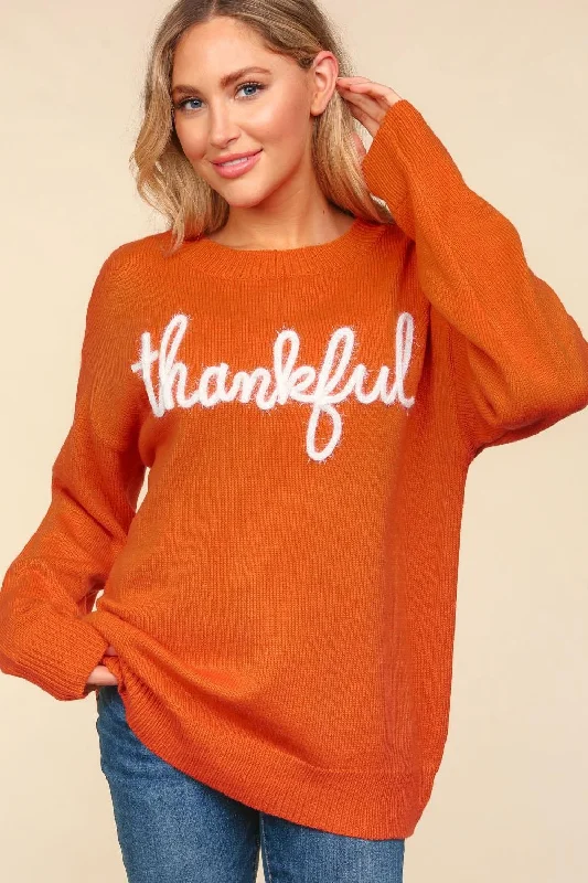 One-DAY Sale Haptics Full Size Metallic Glitter Embroidery Sweater