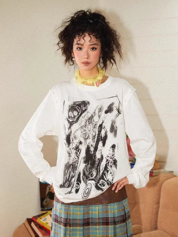 Shop and Save PUNK WHITE T-SHIRT [S0000010363]