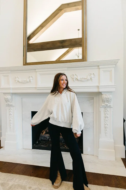 Make Your Weekend Count with Savings Staying In Oversized Sweatshirt - White Melange