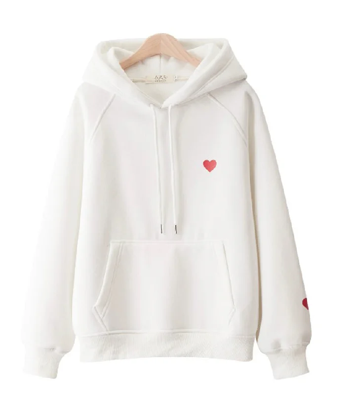 Weekend Specials to Love Hoodie loose plus fleece top  233