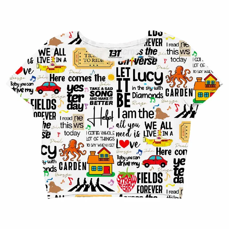 Bargain Prices The Beatles AOP Crop Top