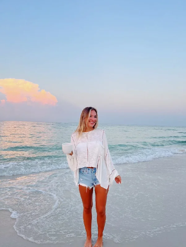 Weekend Deal Endless Possibilities Oversized Top - Ivory