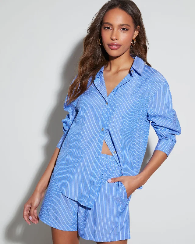 Clearance Sale Trinity Striped Button Down Top