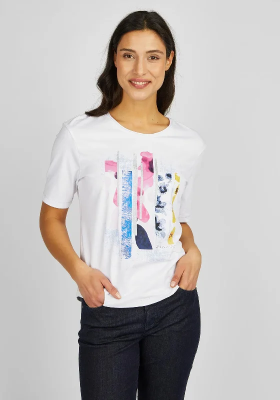 Weekend Deals to Brighten Your Day Rabe Embellished Graphic Print T- Shirt, White