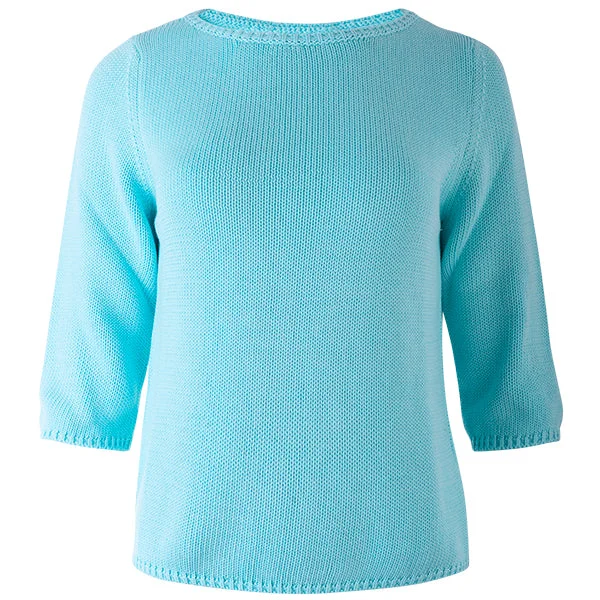 Limited Availability 3/4 Sleeve Pullover in Dark Turquoise