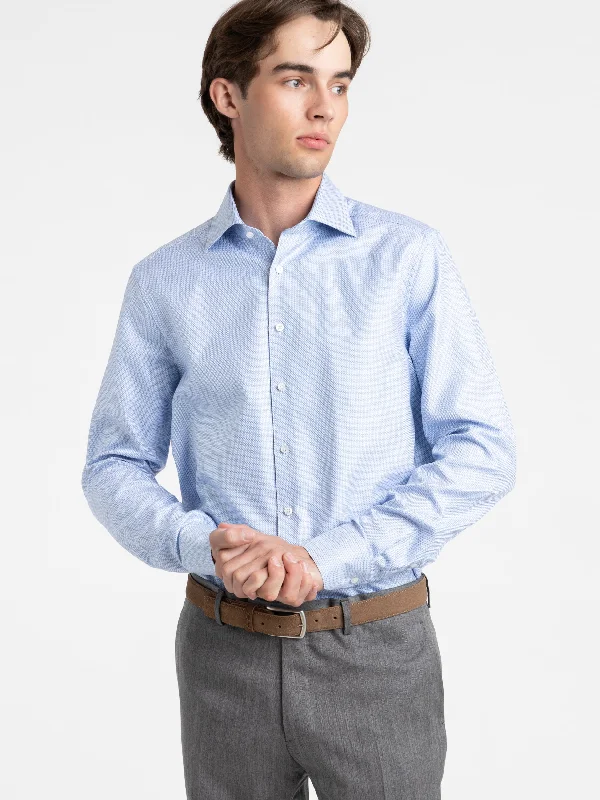 Blue Micro Slimline Shirt