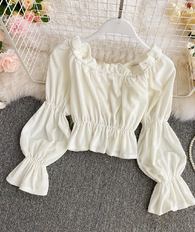 Price Drop Tops long sleeve velvet tops  379
