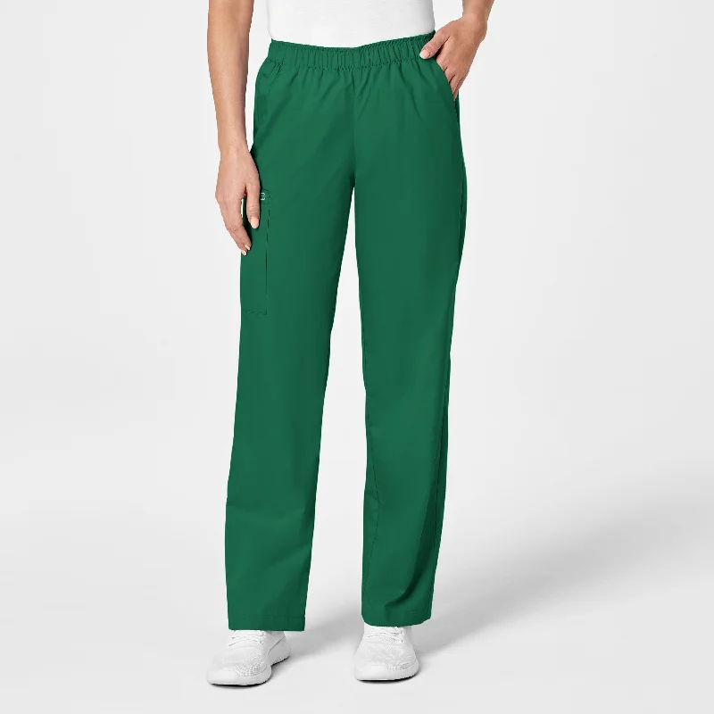 Final Sale WonderWORK Women's Pull-On Cargo Scrub Pant - Hunter