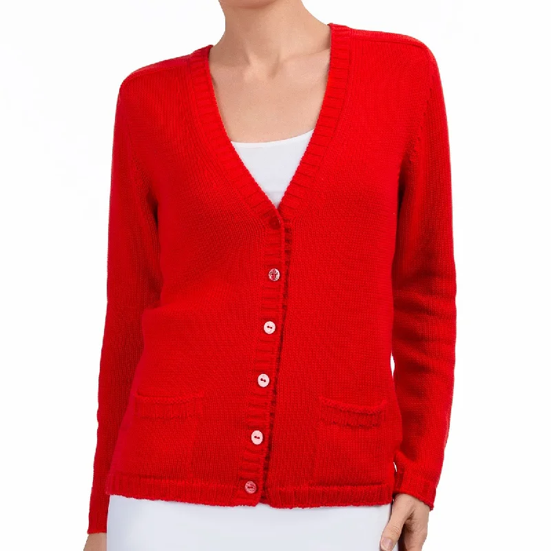 Time-Limited Offer Varsity Cardigan in Red