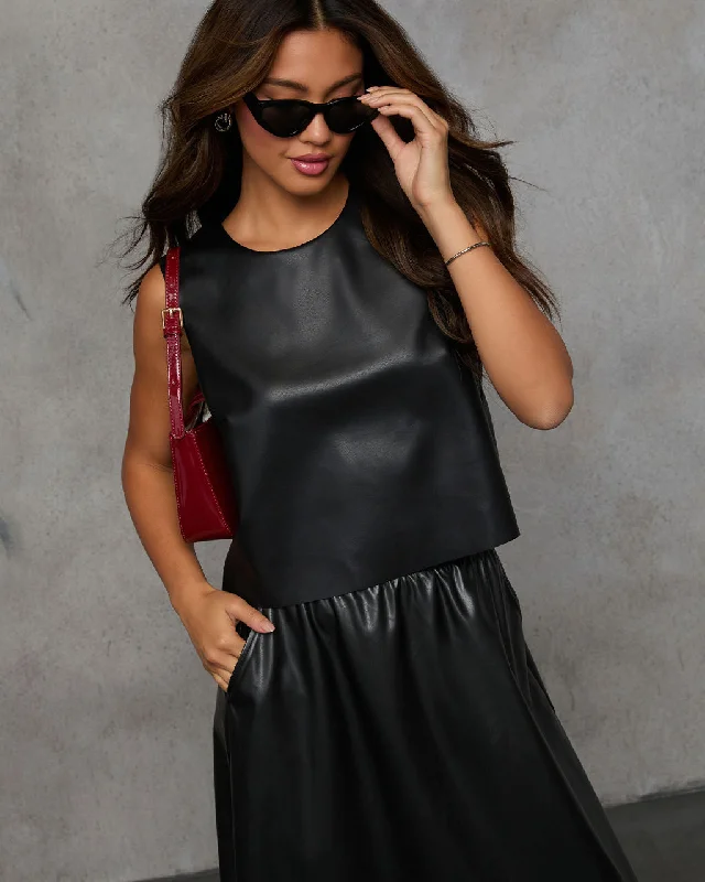 While Supplies Last Susana Sleeveless Leather Tank