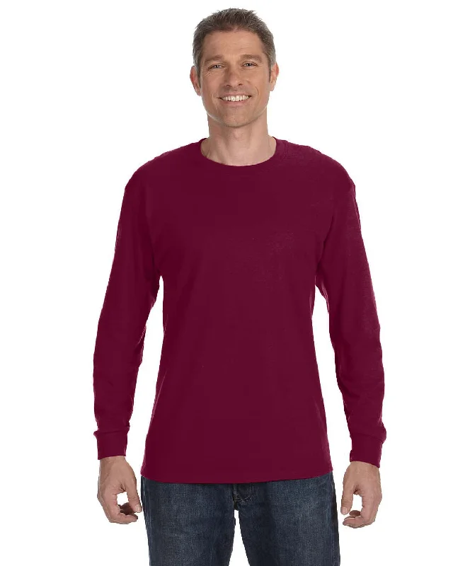 Gildan Heavy Cotton Long Sleeve T-Shirt | Maroon